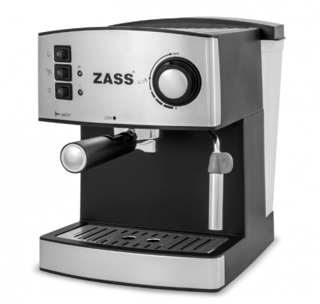 Produse RESIGILATE Zass, Sero si Trisa - Espressor manual Zass ZEM 04, 850 W, 1.6 L, 15 bar, Argintiu