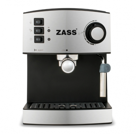 Espressor manual Zass ZEM 04, 850 W, 1.6 L, 15 bar, Argintiu [1]