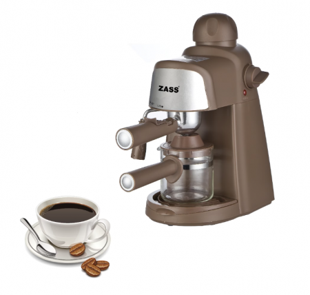 Espressor manual Zass ZEM 05, 800W, Dispozitiv Cappuccino, Maro [1]