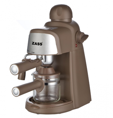 Produse RESIGILATE Zass, Sero si Trisa - Espressor manual Zass ZEM 05, 800W, Dispozitiv Cappuccino, Maro