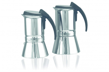 Espressoare si cafetiere - Espressor Monkano Roma din oțel inoxidabil cu inducție, diferite dimensiuni (4/2 căni)