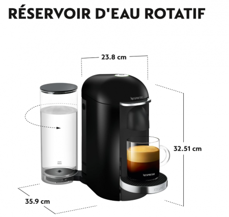 Espressor Nespresso Krups Vertuo YY2779FD Cafe, 1260 W, 1.8 L, negru [3]