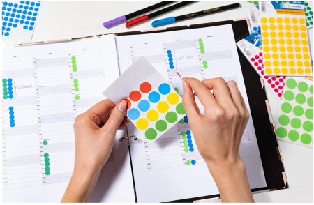 Etichete autoadezive Herma 2212, Diametru 8 mm, 5632 buc [2]