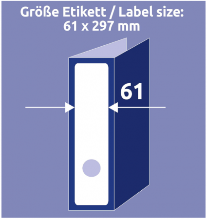 Etichete universale AVERY L4759-10 pentru biblioraft (27 Etichete cu Ultra Grip, 61 x 297 mm) 9 Foi, Alb [4]