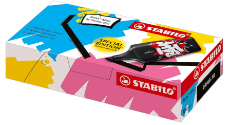 Evidențiator, Highlighter STABILO BOSS MINI by Snooze One, Pachet de 9, Negru [7]