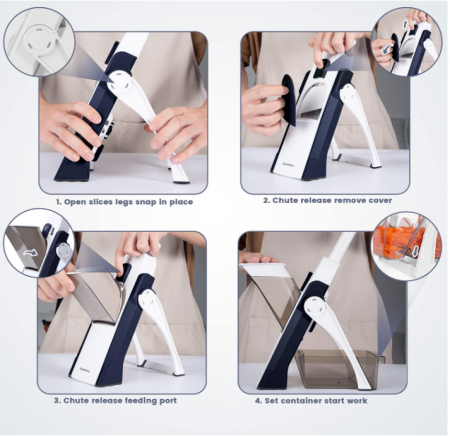 Feliator SUPMAKIN, Mașină de tăiat/tocat/feliat, 1-8 mm [5]