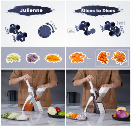 Feliator SUPMAKIN, Mașină de tăiat/tocat/feliat, 1-8 mm [4]