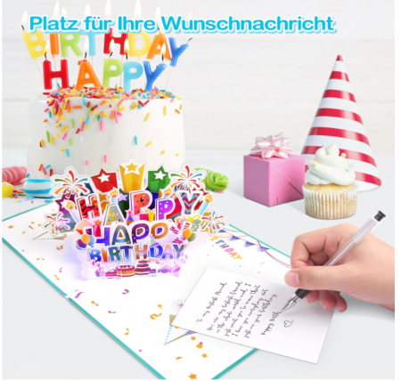 Felicitare de aniversare 3D LITTLEJSY, cu becuri și muzică [5]