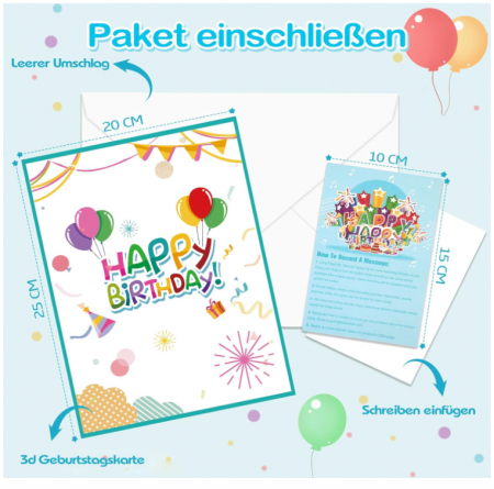 Felicitare de aniversare 3D LITTLEJSY, cu becuri și muzică [6]