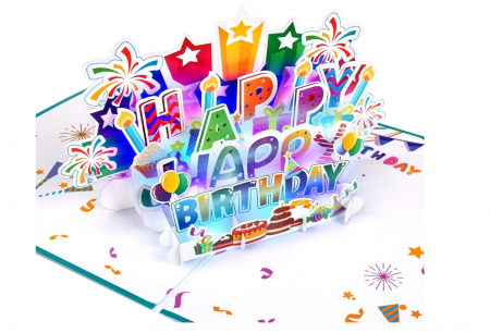 Cadouri - Felicitare de aniversare 3D LITTLEJSY, cu becuri și muzică