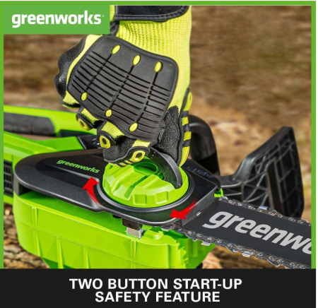 Ferăstrău fără fir Greenworks G40CS30IIK2 cu baterie, lungime bară 30 cm, baterie și încărcător 40 V 2 Ah [2]