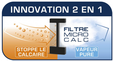 Fier de călcat cu abur Calor, până la 260 g/min aburi, FV9839C0, 350 ml, negru/auriu [3]