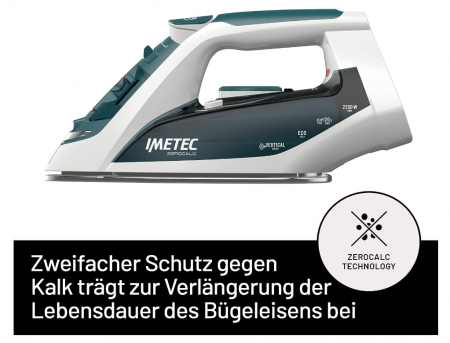 Fier de călcat cu abur Imetec Zerocalc Z1 2500, Tehnologie anticalcar 2200 W [1]