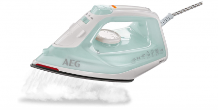Fiare si Statii de Calcat - Fier de calcat cu aburi AEG DB 1740LG, 2400 W, 30g abur/min, talpă ceramică, 250 ml, sistem anticalcar