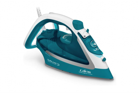 Super Oferte - Fier de calcat cu aburi Calor Easygliss Plus FV5719C0, 2500 W, albastru
