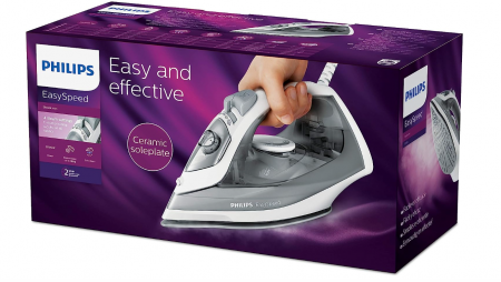 Fier de călcat cu aburi Philips EasySpeed, 2000 W, abur 25 g/min, abur Boost 100 g, GC1751/80 [7]