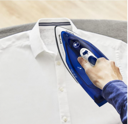 Fier de calcat cu aburi Tefal FV2838 Express, 2400 W, 180 g/min, albastru [5]