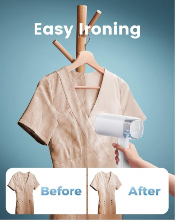 Fier de călcat vertical cu aburi Mioduro, pliabil, 30 g/min, 2000 W, alb [5]