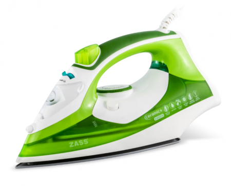 Produse RESIGILATE Zass, Sero si Trisa - Fier de calcat Zass A 15, 2200W, talpa ceramica+, calcare verticala, Jet 120g/min