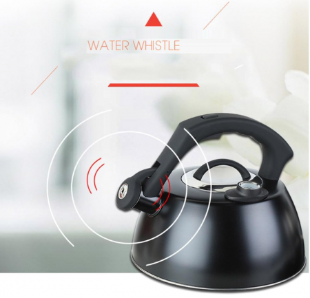 Fierbător cu fluier, oțel inoxidabil 2,5 L, potrivit pentru toate tipurile de plite/aragaz, inclusiv cu inducție [6]