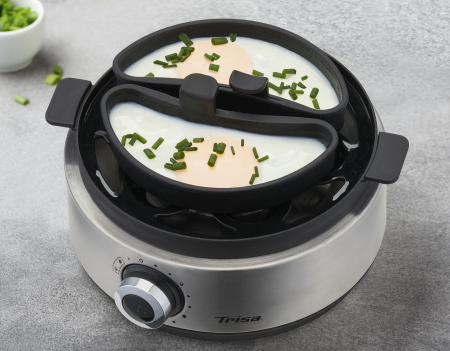 Fierbator electric de oua Trisa Vario Eggs 7390.7512, 400 W, 7 oua, Argintiu [2]