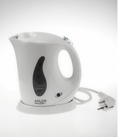 Fierbător electric Adler 02, capacitate de 0.6 litri, putere 760 W, plastic , alb [4]