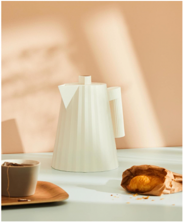 Fierbător electric Alessi Plissè, design din rășină termoplastică, 1L, alb, MDL06/1 W [3]