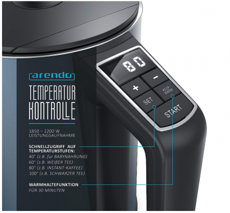 Fierbator Electric Arendo Bronzo, 40-100 grade, 1.5L, 220W [5]