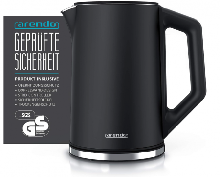 Fierbator electric Arendo din otel inoxidabil, 40-100 grade, 1.5 L [5]