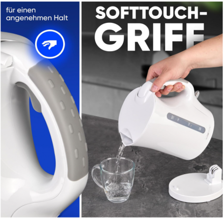 Fierbător electric Clatronic WK 3445, 1.7 L, alb [5]