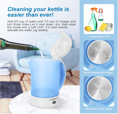 Fierbător electric de calatorie Aigostar Walking Drip, 650W, 0.6 litri [5]