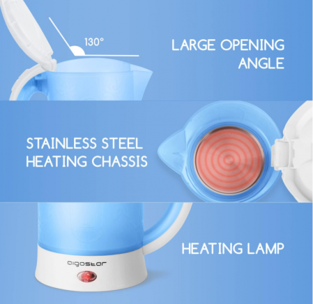 Fierbător electric de calatorie Aigostar Walking Drip, 650W, 0.6 litri [1]