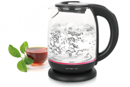 Fierbator electric de sticlă Emerio WK-119255, fără BPA, 1.7 L, 2200 W [1]