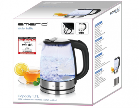 Fierbător electric de sticlă Emerio WK-119988, 1,7L, 2200W, iluminare LED [4]