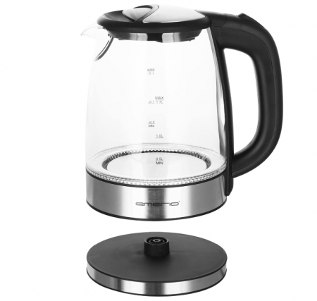 Fierbător electric de sticlă Emerio WK-119988, 1,7L, 2200W, iluminare LED [1]