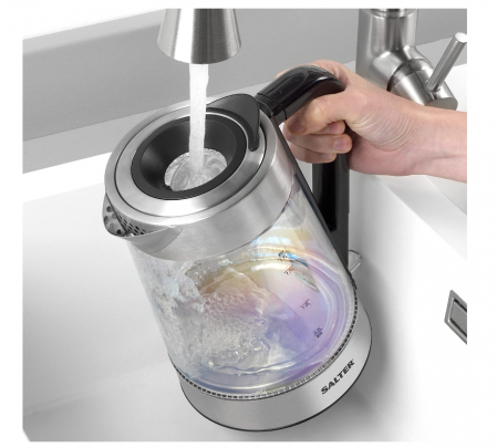 Fierbător electric din sticlă Salter EK5078IR, 1.7L, filtru de calcar, 2200W [7]