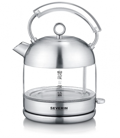 Fierbător electric din sticlă SEVERIN, design retro, ceainic, WK 3459 [4]