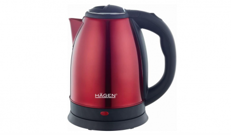 Fierbător electric Hagen, 1.8L, oțel inoxidabil, fără fir, HA5525-RED [0]