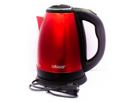 Fierbător electric Hagen, 1.8L, oțel inoxidabil, fără fir, HA5525-RED [1]