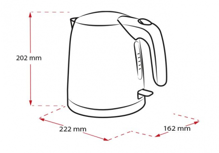 Fierbator electric Melitta Prime Aqua 1018-06, 1L, 2200W, Gri metalic [4]