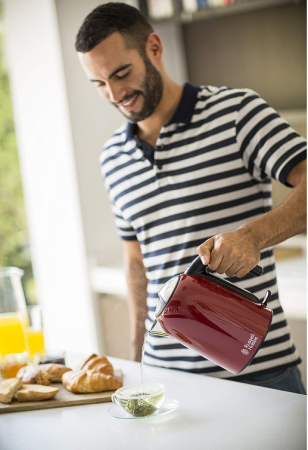 Fierbător electric Russell Hobbs 1.7 l, 2400 W, filtru de calcar, 20412-70, Roșu [5]