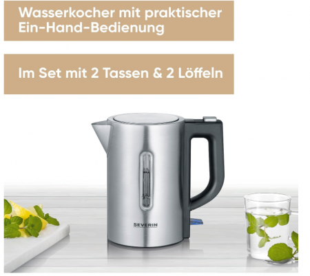 Fierbător electric Severin, 0.5 L, 1100 W, WK 3647 [2]