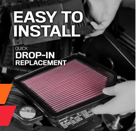 Filtru de aer K&N, reutilizabil, compatibil cu DS/Opel/Peugot/Vauxhall/Mini/Citreon 2007-2019 (DS, Grandland, Cooper, C5, C4L), 33-2936 [6]