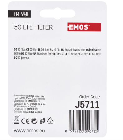 Filtru de blocare EMOS LTE/4G/5G, până la 694MHz, conector F [3]