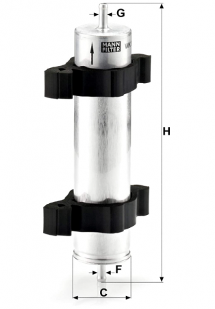 Filtru de combustibil original MANN-FILTER WK 521/2 auto [1]