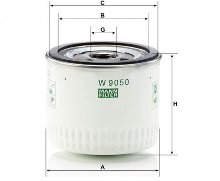 Filtru ulei MANN-FILTER W 9050 [1]