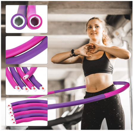 Fitness Ring (Hula Hoop) pentru fitness - Roz [4]