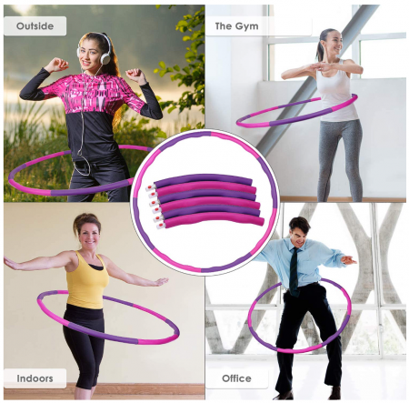 Fitness Ring (Hula Hoop) pentru fitness - Roz [5]