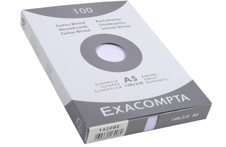 Birotica & Papetarie - Foi pentru notite Exacompta 13208E, Pachet de 100, Dimensiune A5, Alb