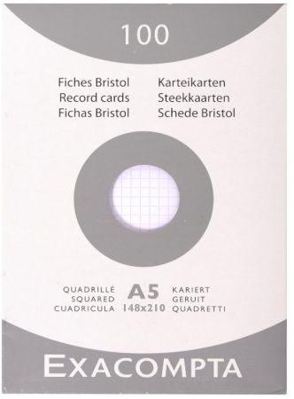 Foi pentru notite Exacompta 13208E, Pachet de 100, Dimensiune A5, Alb [3]